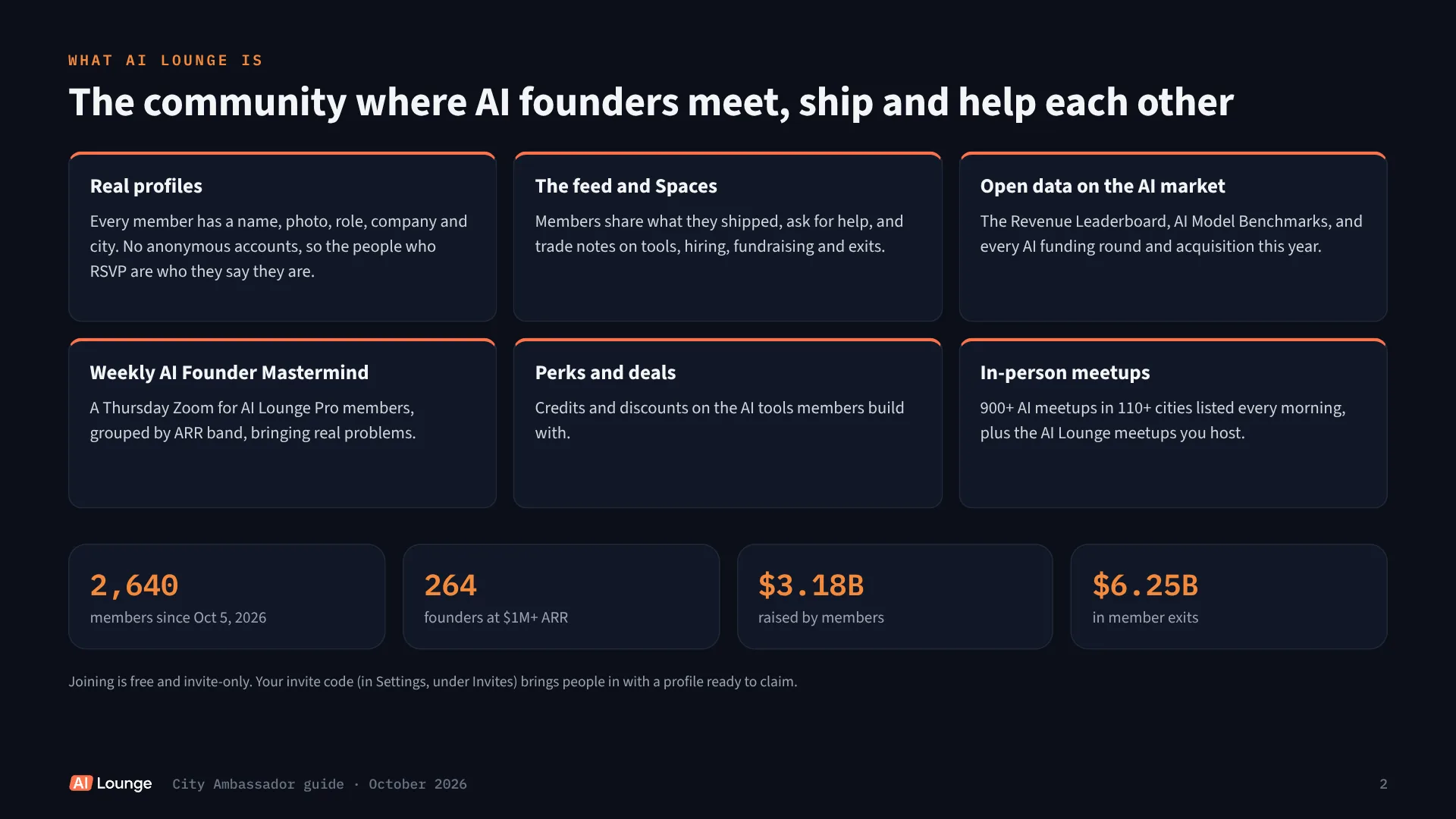 AI Lounge City Ambassador guide, slide 2 of 12