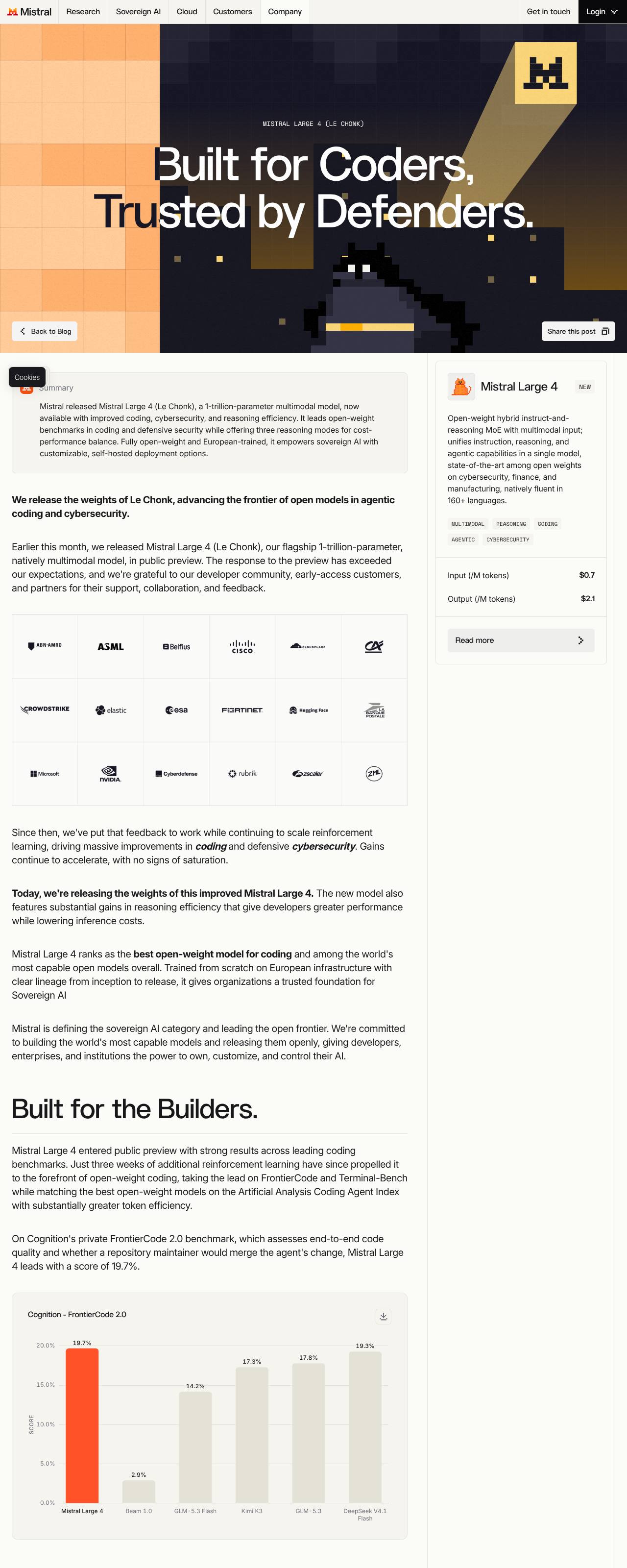 mistral.ai, the site this story is about